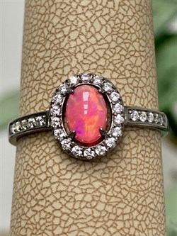 *Кольцо р.20 Розовый Опал Эфиопия арт. К1144Ю/Ag-617/5-320 вес 1,94 г - фото 244198 *Кольцо р.20 Розовый Опал Эфиопия арт. К1144Ю/Ag-617/5-320 вес 1,94 г - фото 244198