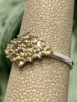 *Кольцо р.17,5 Цитрин Урал арт. К1024Ю/Ag-607/12-226-1 вес 2,07 г - фото 244312