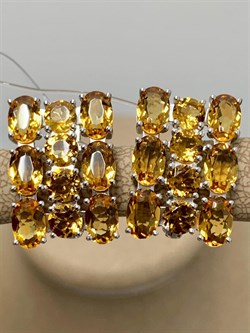 *Серьги Цитрин Урал арт. С1028Ю/Ag-607/12-925 вес 5,04 г - фото 244535 *Серьги Цитрин Урал арт. С1028Ю/Ag-607/12-925 вес 5,04 г - фото 244535