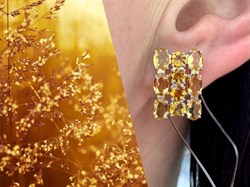 *Серьги Цитрин Урал арт. С1028Ю/Ag-607/12-925 вес 5,04 г - фото 244536 *Серьги Цитрин Урал арт. С1028Ю/Ag-607/12-925 вес 5,04 г - фото 244536