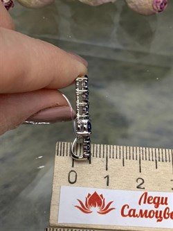 *Подвеска Синий Ситалл арт. П1065/Ag-610/77-085 вес 2,42 г - фото 244769