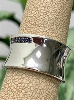 *Кольцо р.18 Сапфир иск арт. К1346/Ag-607/72-318 вес 9,05 г - фото 244793