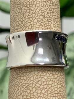 *Кольцо р.18 Сапфир иск арт. К1346/Ag-607/72-318 вес 9,05 г - фото 244794