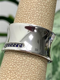 *Кольцо р.18 Сапфир иск арт. К1346/Ag-607/72-318 вес 9,05 г - фото 244797