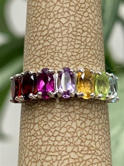 *Кольцо р.15 Орхидея Радуга Микс арт. К1022/Ag-607/в3-011 вес 1,76 г - фото 244802