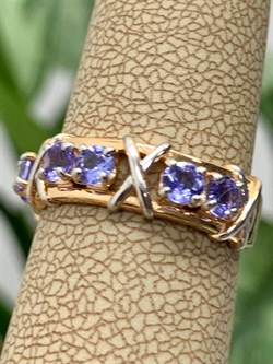 *Кольцо р.16 Колесо Фортуны Танзанит Африка арт. К0999Ю/Ag-608ПОЗ-528 вес 2,09 г - фото 244913