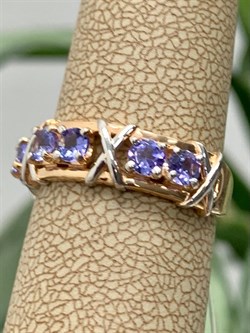 *Кольцо р.16,5 Колесо Фортуны Танзанит Африка арт. К0999Ю/Ag-608ПОЗ-620 вес 2,28 г - фото 244922