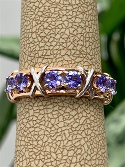 *Кольцо р.17 Колесо Фортуны Танзанит Африка арт. К0999Ю/Ag-608ПОЗ-515 вес 2,26 г - фото 244949