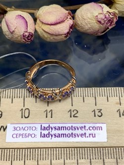 *Кольцо р.17 Колесо Фортуны Танзанит Африка арт. К0999Ю/Ag-608ПОЗ-515 вес 2,26 г - фото 244953