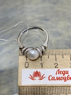 *Кольцо р.17 Белый Жемчуг арт. PI-R2412-1-X-W-PN-X-W-861 вес 3,3 г - фото 245075 *Кольцо р.17 Белый Жемчуг арт. PI-R2412-1-X-W-PN-X-W-861 вес 3,3 г - фото 245075