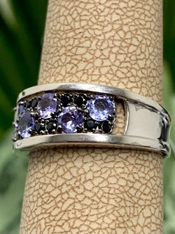 *Кольцо р.16,5 Орхидея Микс Танзанит Шпинель арт. К1010Ю/Ag-607/1/8-761 вес 2,9 г - фото 245089 *Кольцо р.16,5 Орхидея Микс Танзанит Шпинель арт. К1010Ю/Ag-607/1/8-761 вес 2,9 г - фото 245089