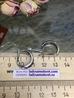 *Серьги Орхидея Микс Танзанит Шпинель арт. С1010Ю/Ag-607/1/8-846 вес 4,18 г - фото 245119