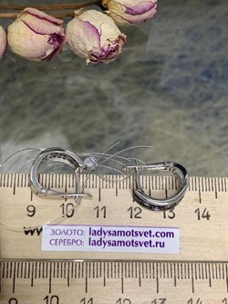 *Серьги Орхидея Микс Танзанит Шпинель арт. С1010Ю/Ag-607/1/8-846 вес 4,18 г - фото 245120