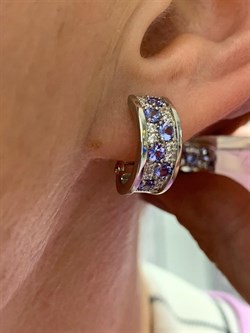 *Серьги Орхидея Танзанит Африка арт. С1010Ю/Ag-618-126 вес 4,48 г - фото 245186 *Серьги Орхидея Танзанит Африка арт. С1010Ю/Ag-618-126 вес 4,48 г - фото 245186