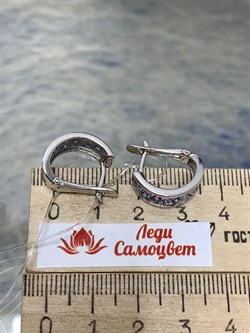 *Серьги Орхидея Танзанит Африка арт. С1010Ю/Ag-618-126 вес 4,48 г - фото 245187 *Серьги Орхидея Танзанит Африка арт. С1010Ю/Ag-618-126 вес 4,48 г - фото 245187