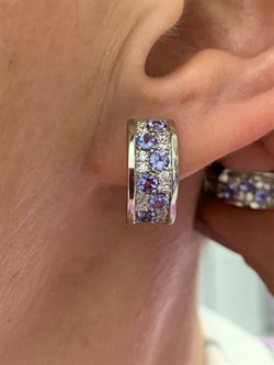 *Серьги Орхидея Танзанит Африка арт. С1010Ю/Ag-618-126 вес 4,48 г - фото 245190 *Серьги Орхидея Танзанит Африка арт. С1010Ю/Ag-618-126 вес 4,48 г - фото 245190