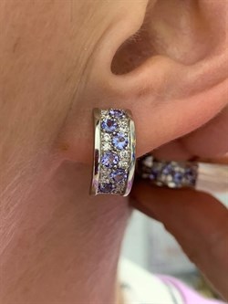 *Серьги Орхидея Танзанит Африка арт. С1010Ю/Ag-618-126 вес 4,48 г - фото 245191 *Серьги Орхидея Танзанит Африка арт. С1010Ю/Ag-618-126 вес 4,48 г - фото 245191