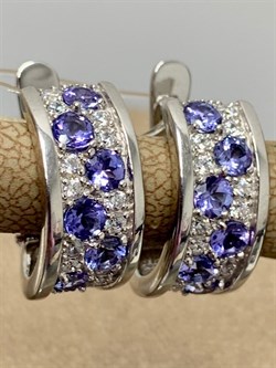 *Серьги Орхидея Танзанит Африка арт. С1010Ю/Ag-618-126 вес 4,48 г - фото 245193 *Серьги Орхидея Танзанит Африка арт. С1010Ю/Ag-618-126 вес 4,48 г - фото 245193