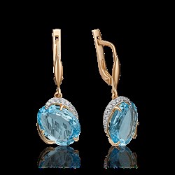 *Серьги Топаз, Фианит цв Красное арт. 02-3167-00-207-1110-46-582 (вес 4,83 г) - фото 24524 *Серьги Топаз, Фианит цв Красное арт. 02-3167-00-207-1110-46-582 (вес 4,83 г) - фото 24524