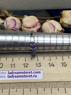 *Кольцо р.16,5 Орхидея Танзанит Африка арт. К0756-608-310 вес 1,75 г - фото 245253