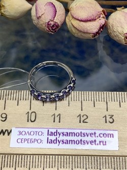 *Кольцо р.16,5 Орхидея Танзанит Африка арт. К0756-608-310 вес 1,75 г - фото 245255