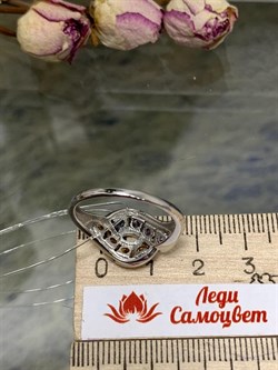 *Кольцо р.17 Орхидея Микс Танзанит Цитрин арт. К1228Ю/Ag-607/8/12-540 вес 2,92 г - фото 245265