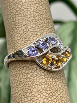 *Кольцо р.19 Орхидея Микс Танзанит Цитрин арт. К1228Ю/Ag-607/8/12-039 вес 3,06 г - фото 245301 *Кольцо р.19 Орхидея Микс Танзанит Цитрин арт. К1228Ю/Ag-607/8/12-039 вес 3,06 г - фото 245301