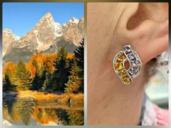 *Серьги Орхидея Микс Танзанит Цитрин арт. С1228Ю/Ag-607/8/12-929 вес 5,17 г - фото 245460 *Серьги Орхидея Микс Танзанит Цитрин арт. С1228Ю/Ag-607/8/12-929 вес 5,17 г - фото 245460