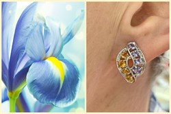 *Серьги Орхидея Микс Танзанит Цитрин арт. С1228Ю/Ag-607/8/12-929 вес 5,17 г - фото 245466 *Серьги Орхидея Микс Танзанит Цитрин арт. С1228Ю/Ag-607/8/12-929 вес 5,17 г - фото 245466