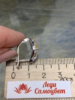 *Серьги Орхидея Микс Танзанит Цитрин арт. С1228Ю/Ag-607/8/12-929 вес 5,17 г - фото 245470 *Серьги Орхидея Микс Танзанит Цитрин арт. С1228Ю/Ag-607/8/12-929 вес 5,17 г - фото 245470