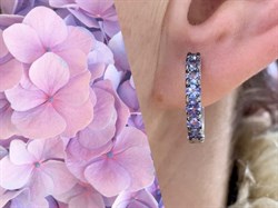 *Серьги Конго Орхидея Танзанит Африка арт. С0756/1-608-293 вес 4,35 г - фото 245473