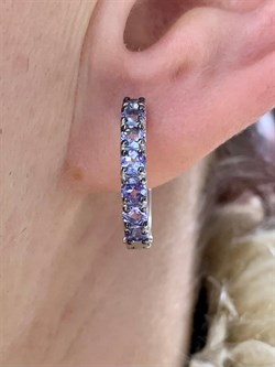 *Серьги Конго Орхидея Танзанит Африка арт. С0756/1-608-293 вес 4,35 г - фото 245476