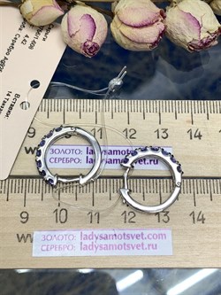 *Серьги Конго Орхидея Танзанит Африка арт. С0756/1-608-293 вес 4,35 г - фото 245480