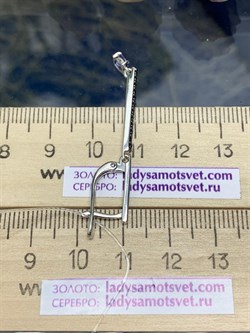 *Серьги Орхидея Микс Танзанит Шпинель арт. С1062/Ag-607/1/8-431 вес 3,62 г - фото 245531