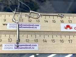 *Серьги Орхидея Микс Танзанит Шпинель арт. С1062/Ag-607/1/8-431 вес 3,62 г - фото 245533