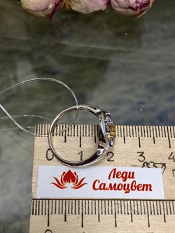 *Кольцо р.18,5 Орхидея Микс Танзанит Цитрин арт. К1223Ю/Ag-607/8/12-388 вес 2,84 г - фото 245870 *Кольцо р.18,5 Орхидея Микс Танзанит Цитрин арт. К1223Ю/Ag-607/8/12-388 вес 2,84 г - фото 245870