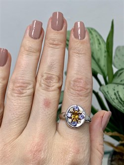 *Кольцо р.19 Орхидея Микс Танзанит Цитрин арт. К1223Ю/Ag-607/8/12-176 вес 3,08 г - фото 245891 *Кольцо р.19 Орхидея Микс Танзанит Цитрин арт. К1223Ю/Ag-607/8/12-176 вес 3,08 г - фото 245891