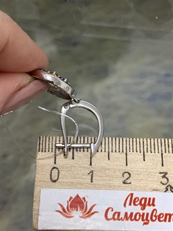 *Серьги Орхидея Микс Танзанит Цитрин арт. С1223Ю/Ag-607/8/12-658 вес 5,44 г - фото 246107