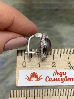 *Серьги Шоколадный Жемчуг д.9,5*10 мм арт. 2.0816.0.b-704 Вес 7,02 г - фото 246887 *Серьги Шоколадный Жемчуг д.9,5*10 мм арт. 2.0816.0.b-704 Вес 7,02 г - фото 246887