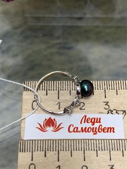 *Кольцо р.17 Черный Жемчуг д.7,5-8мм арт. 1.0344.0.b-751 Вес 2,07 г - фото 246934 *Кольцо р.17 Черный Жемчуг д.7,5-8мм арт. 1.0344.0.b-751 Вес 2,07 г - фото 246934