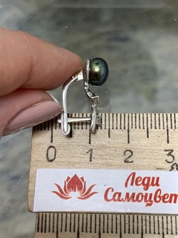 *Серьги Черный Жемчуг д.7,5-8мм арт. 2.0344.0.b-768 Вес 3,41 г - фото 246942 *Серьги Черный Жемчуг д.7,5-8мм арт. 2.0344.0.b-768 Вес 3,41 г - фото 246942