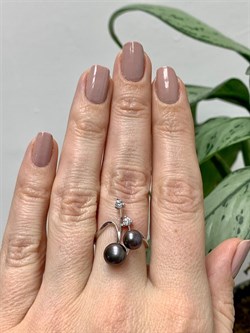 *Кольцо р.17 Черный Жемчуг д.6-8мм арт. 1.0358.0.b-303 Вес 2,74 г - фото 246948 *Кольцо р.17 Черный Жемчуг д.6-8мм арт. 1.0358.0.b-303 Вес 2,74 г - фото 246948
