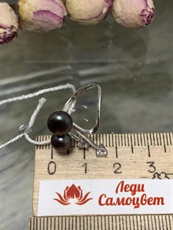 *Кольцо р.17 Черный Жемчуг д.6-8мм арт. 1.0358.0.b-303 Вес 2,74 г - фото 246953 *Кольцо р.17 Черный Жемчуг д.6-8мм арт. 1.0358.0.b-303 Вес 2,74 г - фото 246953