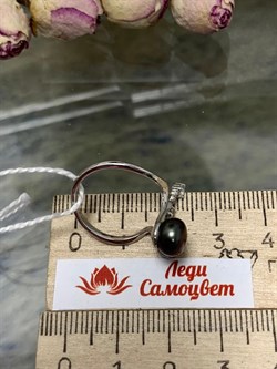 *Кольцо р.17 Черный Жемчуг д.6-8мм арт. 1.0358.0.b-303 Вес 2,74 г - фото 246954 *Кольцо р.17 Черный Жемчуг д.6-8мм арт. 1.0358.0.b-303 Вес 2,74 г - фото 246954