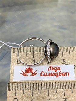 *Кольцо р.19 Черный Жемчуг д.11-11,5мм арт. 1.0812.0.b-081 Вес 3,69 г - фото 247004 *Кольцо р.19 Черный Жемчуг д.11-11,5мм арт. 1.0812.0.b-081 Вес 3,69 г - фото 247004