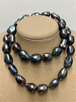 *Ожерелье р.50 д.7,5-11 Черный Жемчуг Барокко арт. 811102400002.050-434 - фото 247232 *Ожерелье р.50 д.7,5-11 Черный Жемчуг Барокко арт. 811102400002.050-434 - фото 247232