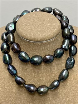 *Ожерелье р.50 д.7,5-11 Черный Жемчуг Барокко арт. 811102400002.050-434 - фото 247236 *Ожерелье р.50 д.7,5-11 Черный Жемчуг Барокко арт. 811102400002.050-434 - фото 247236