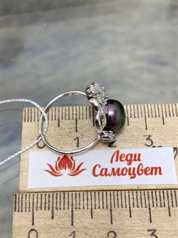 *Кольцо р.17 Черный Жемчуг д.8,5*9мм арт. 1.0486.0.b-526 Вес 3,52 г - фото 247261 *Кольцо р.17 Черный Жемчуг д.8,5*9мм арт. 1.0486.0.b-526 Вес 3,52 г - фото 247261