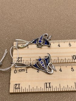 *Серьги Скаты Эмаль арт. 02-4765-00-000-0200-68-246 вес 4,78 г - фото 247306 *Серьги Скаты Эмаль арт. 02-4765-00-000-0200-68-246 вес 4,78 г - фото 247306