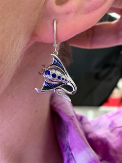 *Серьги Скаты Эмаль арт. 02-4765-00-000-0200-68-246 вес 4,78 г - фото 247309 *Серьги Скаты Эмаль арт. 02-4765-00-000-0200-68-246 вес 4,78 г - фото 247309